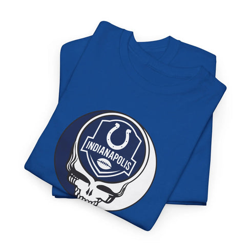 Grateful Dead - Indianapolis Colts Stealie Grateful Dead Steal Your Face T-Shirt - NFL - StealieShop