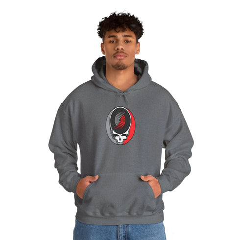 Portland Trailblazers Grateful Dead Steal Your Face Unisex Hoodie - NBA - StealieShop