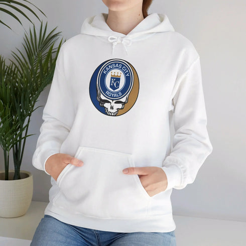 Kansas City Royals Grateful Dead Unisex Heavy Blend Hoodie - Hooded Sweatshirt - StealieShop