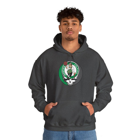 Boston Celtics Grateful Dead Steal Your Face Unisex Hoodie StealieShop