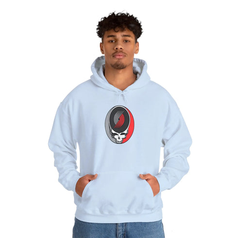 Portland Trailblazers Grateful Dead Steal Your Face Unisex Hoodie - NBA - StealieShop