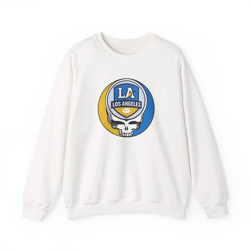 Grateful Dead - Los Angeles Chargers Grateful Dead Stealie Crewneck Sweatshirt - NFL - StealieShop
