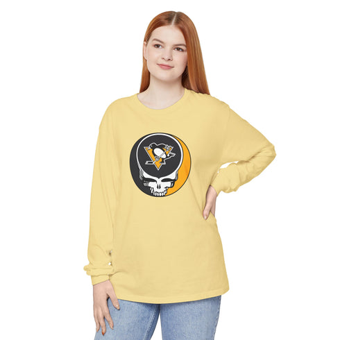 Pittsburgh Penguins Vineyard Collection Unisex Garment-Dyed Long Sleeve T-Shirt