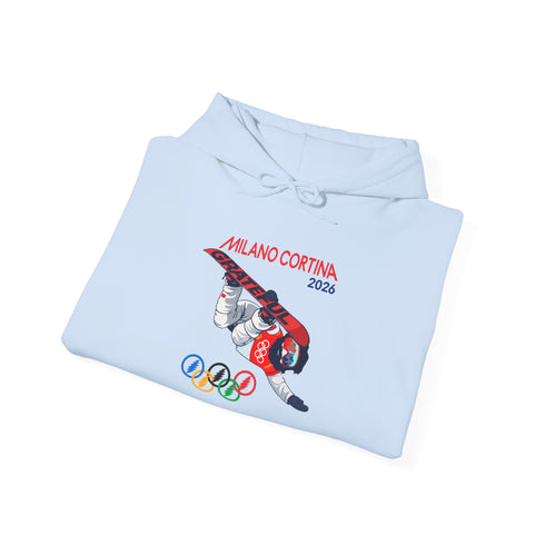 'Snowboardin' Jerry' 2026 Milano Cortina Olympics Unisex Heavy Blend Hoodie