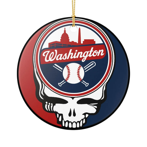 Grateful Dead - Washington Baseball Stealie Christmas Ornament - StealieShop