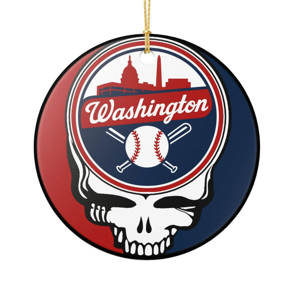 Grateful Dead - Washington Baseball Stealie Christmas Ornament - StealieShop