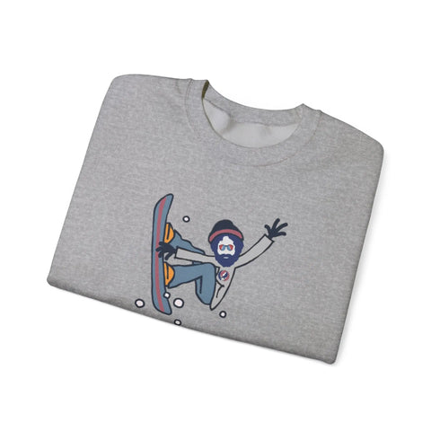 Grateful Dead - Snowboardin' Jerry | Life is dead. Crewneck Sweatshirt - StealieShop