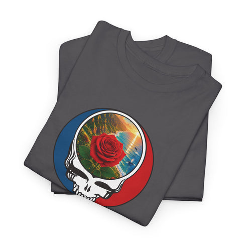 Custom Rose Stealie Unisex Grateful Dead T-Shirt (70)