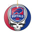 Grateful Dead - Buffalo Football Stealie Christmas Ornament - StealieShop