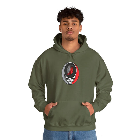 Portland Trailblazers Grateful Dead Steal Your Face Unisex Hoodie - NBA - StealieShop