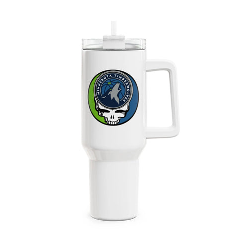 Grateful Dead - Minnesota Timberwolves Stealie "Fat Man" Tumbler, Double Insulated 40oz Travel Mug - StealieShop