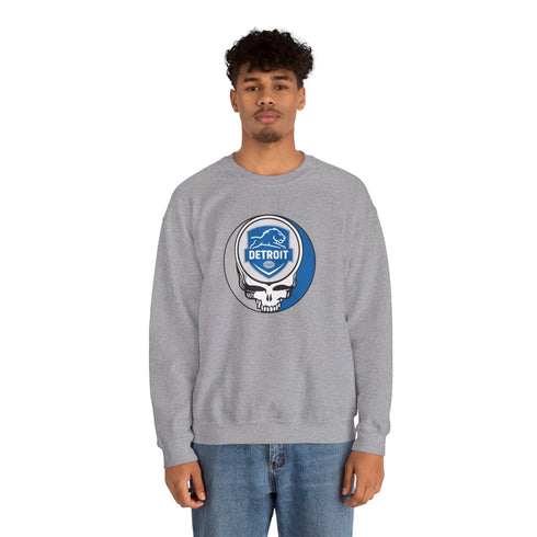 Grateful Dead - Detroit Lions Grateful Dead Stealie Crewneck Sweatshirt - StealieShop