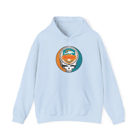 Grateful Dead - Miami Dolphins Stealie Grateful Dead Hooded Sweatshirt - NFL - StealieShop
