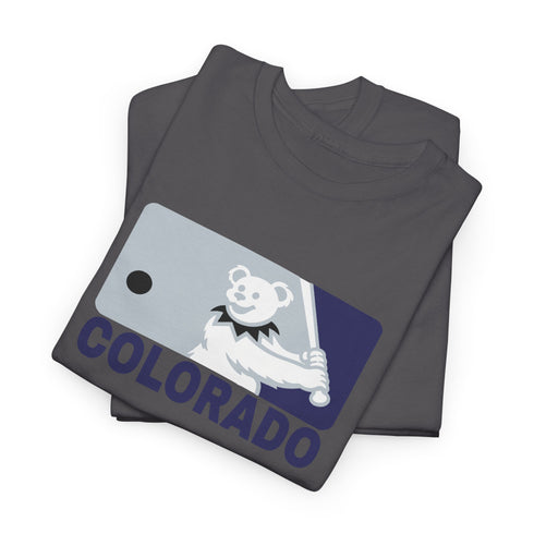 Colorado Rockies Dancing Bear MLB Logo Unisex Grateful Dead T-Shirt