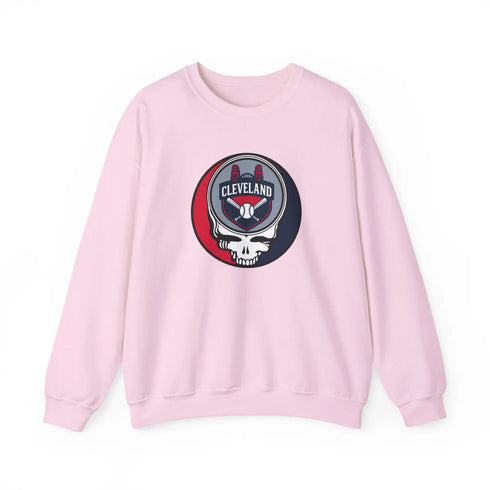 Grateful Dead - Cleveland Guardians Grateful Dead Stealie Crewneck Sweatshirt - MLB - StealieShop