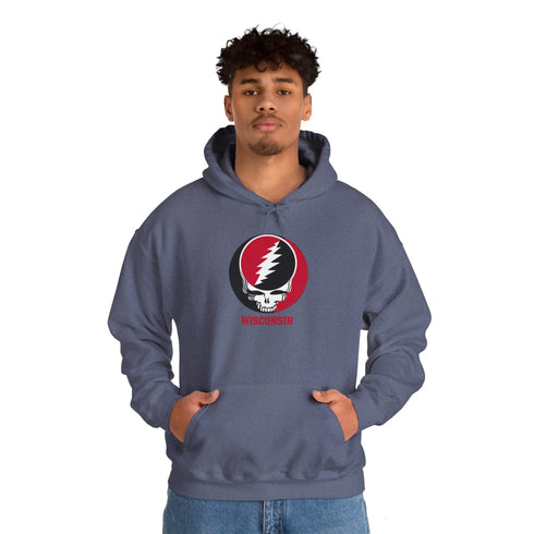 University of Wisconsin Grateful Dead Unisex Heavy Blend Hoodie - Hooded Sweatshirt StealieShop
