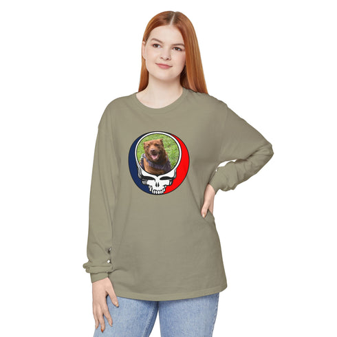 Custom Dog Stealie Garment-Dyed Long Sleeve T-Shirt (33)