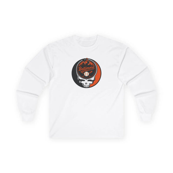 Grateful Dead - Baltimore Orioles Stealie Grateful Dead Long Sleeve Tee - MLB - StealieShop