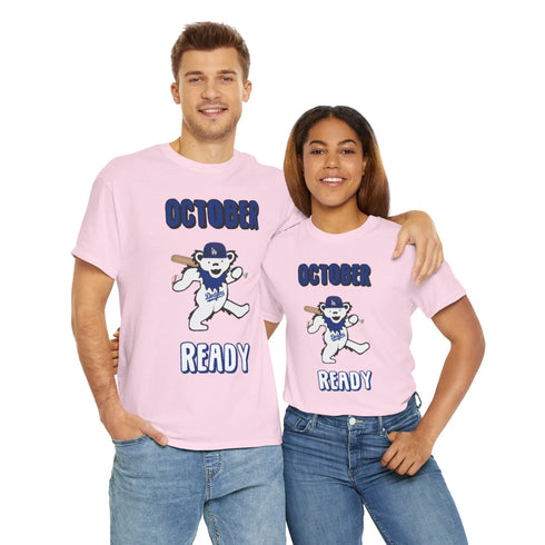 Los Angeles Dodgers Playoffs - October Ready Grateful Dead Tshirt - MLB - StealieShop