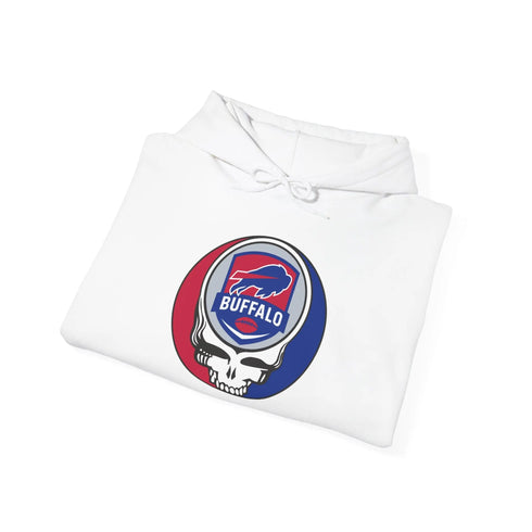 Grateful Dead - Buffalo Bills Stealie Grateful Dead Unisex Heavy Blend Hoodie - NFL - StealieShop