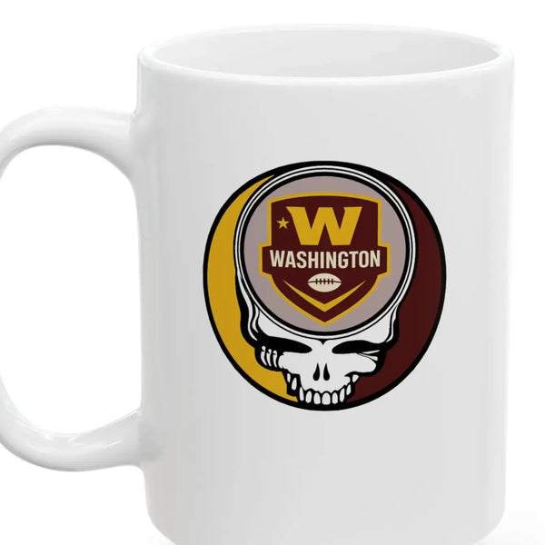 Grateful Dead - The Gridiron Collection: Washington Commanders Stealie Ceramic Coffee Mug - NFL - StealieShop