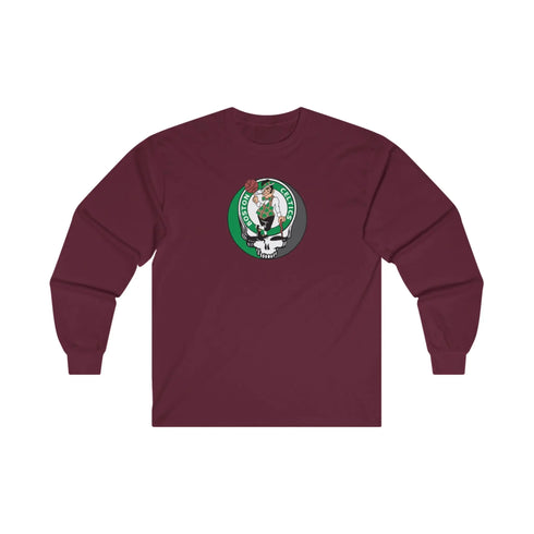Boston Celtics Grateful Dead Long Sleeve Tee StealieShop