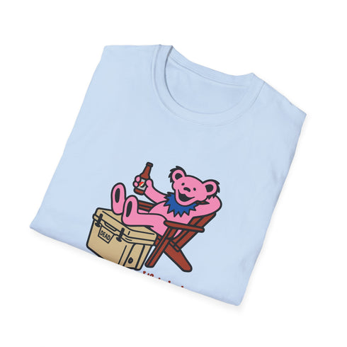 Chillin' Bear - Pink - Life is dead. Grateful Dead T-Shirt