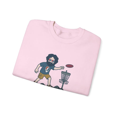 Grateful Dead - Disc Golfin' Jerry | Life is dead. Crewneck Sweatshirt - StealieShop