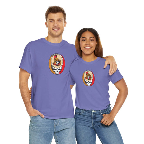 Ottowa Senators Grateful Dead Steal Your Face T-Shirt - NHL - StealieShop