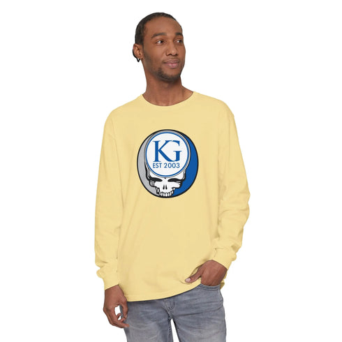 Grateful Dead - Custom KG Garment-Dyed Long Sleeve T-Shirt - StealieShop