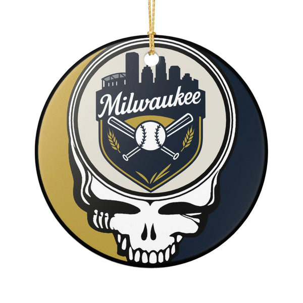 Grateful Dead - Milwaukee Baseball Baseball Stealie Christmas Ornament - StealieShop