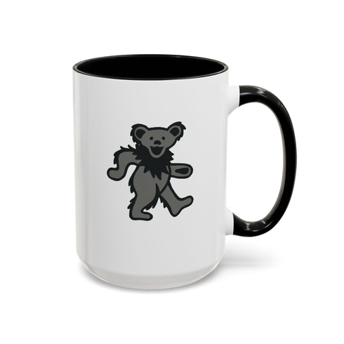 Grateful Dead - Grey Dancing Bear Coffee Mug - StealieShop