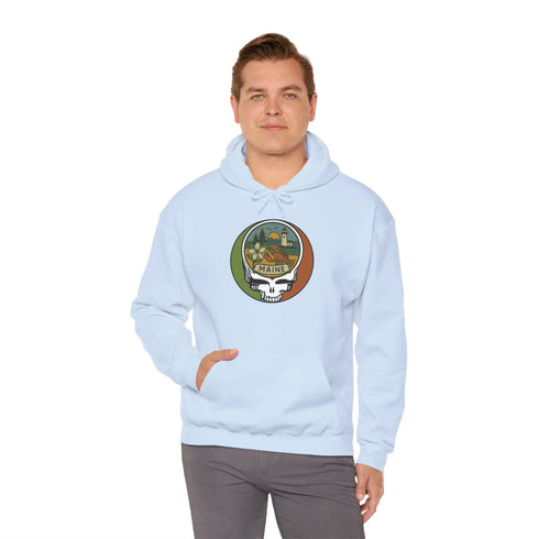 Grateful Dead - Maine State Stealie Unisex Heavy Blend Hoodie - StealieShop