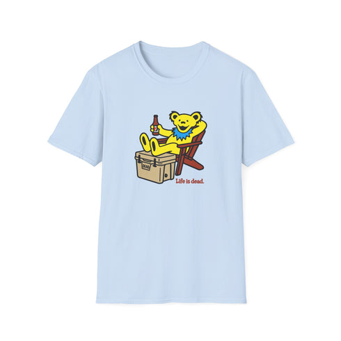 Chillin' Bear - Yellow - Life is dead. Grateful Dead T-Shirt