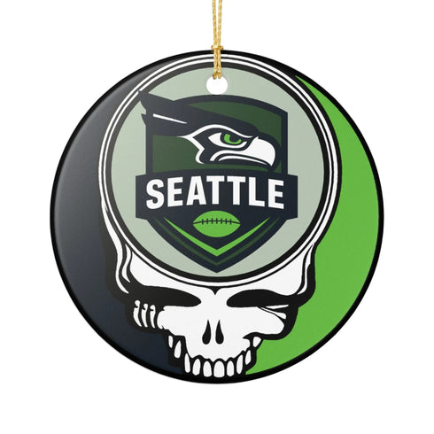 Seattle Football Stealie Christmas Ornament - StealieShop