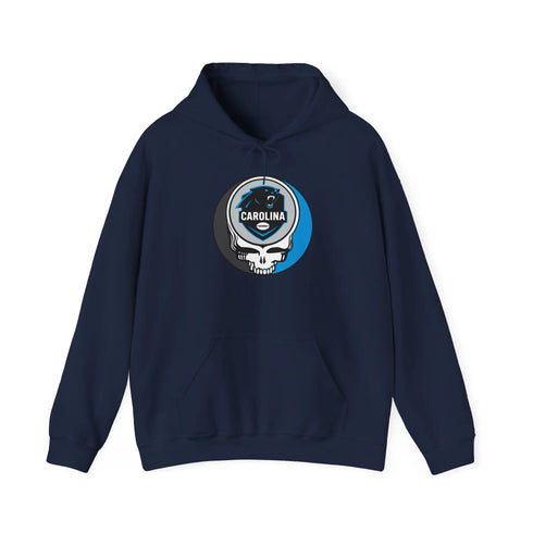 Grateful Dead - Carolina Panthers Stealie Grateful Dead Steal Your Face Unisex Hoodie - NFL - StealieShop