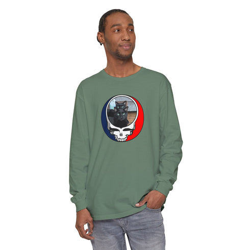 Custom Cat Garment-Dyed Long Sleeve T-Shirt (60)