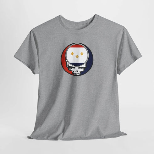 Grateful Dead - New Orleans Flag Stealie Unisex Tshirt - StealieShop