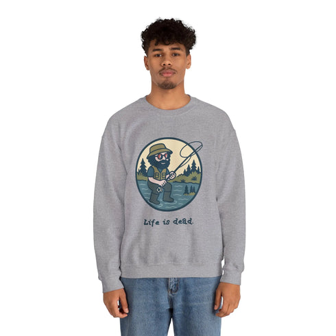 Grateful Dead - Fly Fishin' Jerry | Life is dead. Crewneck Sweatshirt - StealieShop