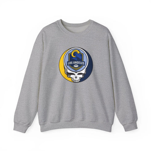 Grateful Dead - Los Angeles Rams Grateful Dead Stealie Crewneck Sweatshirt - StealieShop