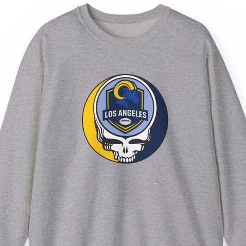 Grateful Dead - Los Angeles Rams Grateful Dead Stealie Crewneck Sweatshirt - StealieShop