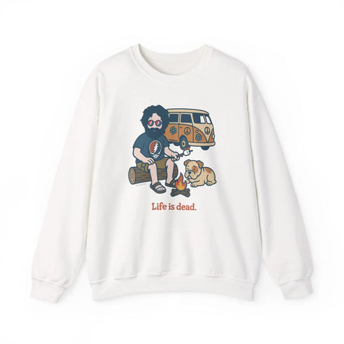 Grateful Dead - Jerry and Frank are Camping | Life is dead. Crewneck Sweatshirt - StealieShop