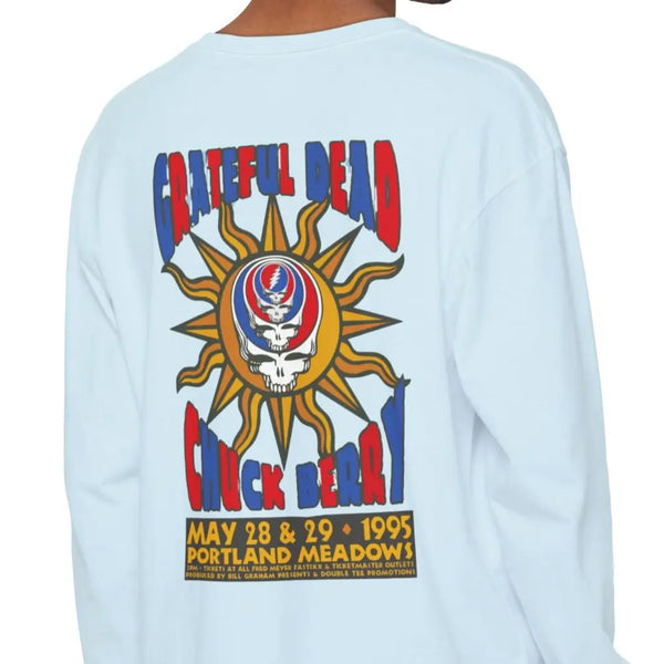 Grateful Dead - Grateful Dead and Chuck Berry Two-Sided Concert Tee - Vineyard Collection Garment-Dyed Long Sleeve - StealieShop