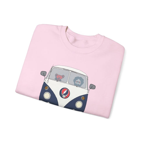 Grateful Dead - Jerry's Takin' The Bus Life is dead. Crewneck Sweatshirt - StealieShop