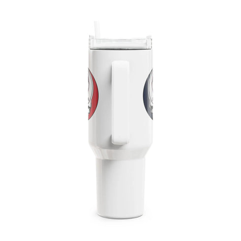 Grateful Dead - UCONN Stealie "Fat Man" Tumbler, Double Insulated 40oz Travel Mug - StealieShop