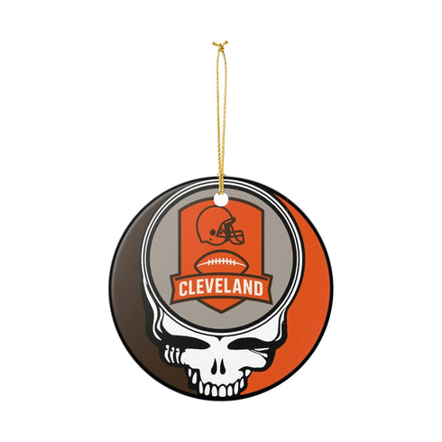 Grateful Dead - Cleveland Football Stealie Christmas Ornament - StealieShop