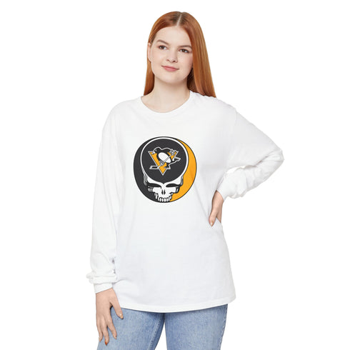 Pittsburgh Penguins Vineyard Collection Unisex Garment-Dyed Long Sleeve T-Shirt