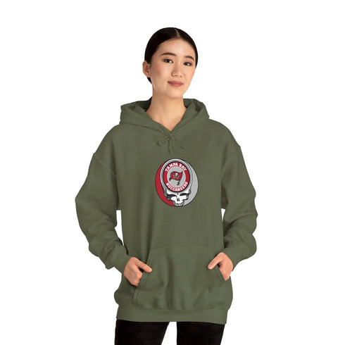 Tampa Bay Bucaneers Grateful Dead Hooded Sweatshirt - NFL Fan Apparel - StealieShop