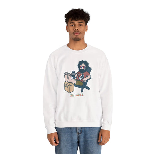 Grateful Dead - Stay Cool, Jerry Life is dead. Crewneck Sweatshirt - StealieShop