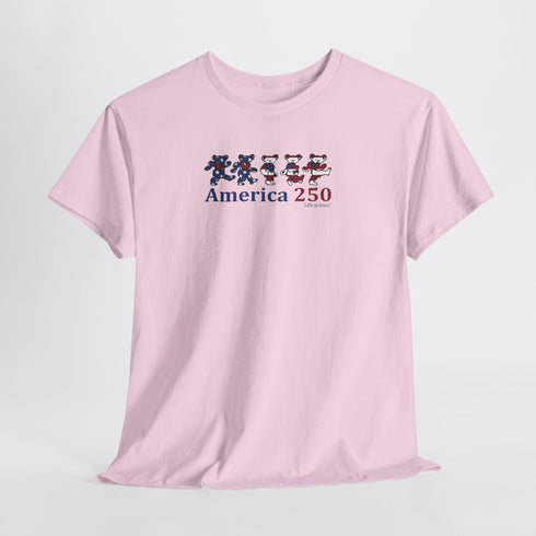 America 250 Dancing Bears Unisex Grateful Dead T-Shirt